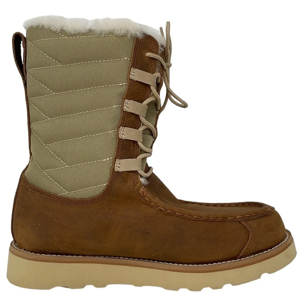 Twisted X Boots NWT Women’s 8” Wedge Sole Oiled Saddle and Tan Size 6 1/2 6.5